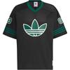 adidas Tricou cu decolteu în V Originals Retro Street Basketball cu imprimeu cu logo în dungi Topuri unisex negru JC6803