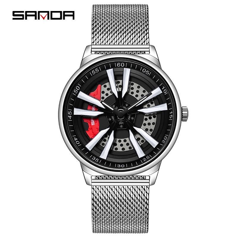 Sanda Trendy Waterproof Hollow Wheel Quartz Men s Watch