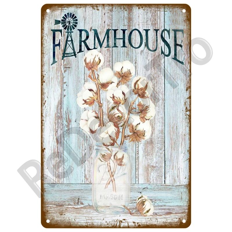 Metal Sign Wall Decor For Cafe Home Garden Farm Beach Hut Outdoor Vintage Tin Sign Flowers Birds Car Metal Plaque Welcome Poster