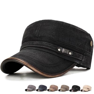Neue Vintage Flat Top Cap Klassische Snapback Baseball Cap Männer Frauen Baumwolle Trucker Cap Papa Hut
