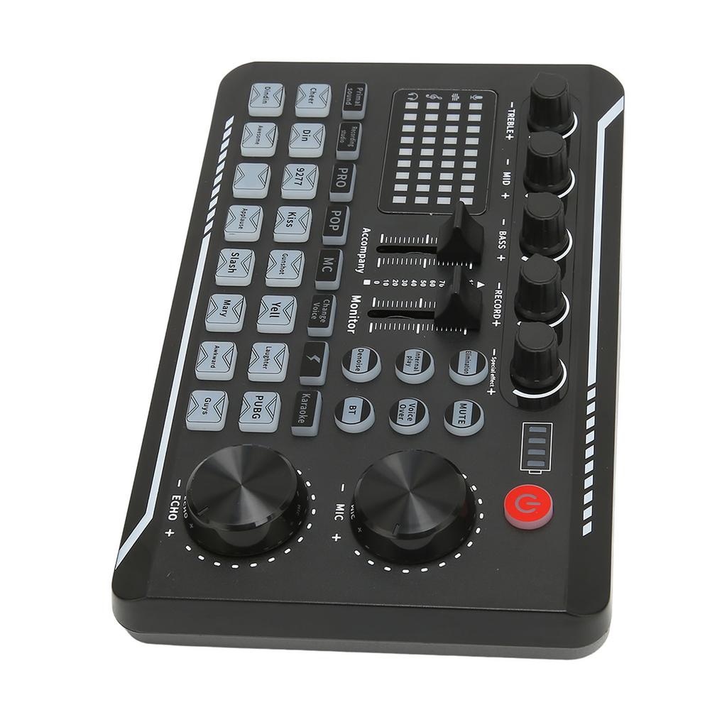 Sound Mixer Multiple Sound Effects Voice Change Live Broadcast Sound Card for Podcast Recording Streaming Home KTV