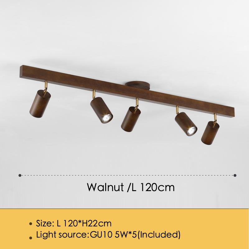 Nordic Wooden LED Ceiling Light Ceiling Spotlight LED Rail Track Lamps for Living Room Bedroom Kitchen Restaurant Decoration