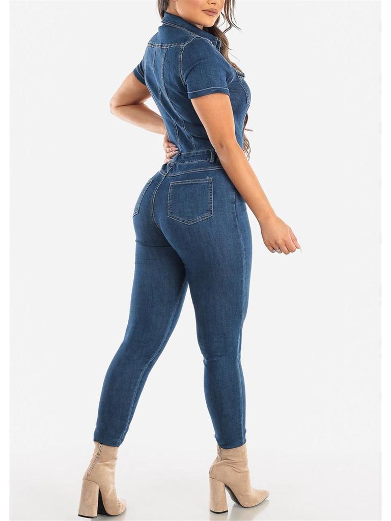 Stylish Sexy Fashion Denim Jumpsuit Available for Sale