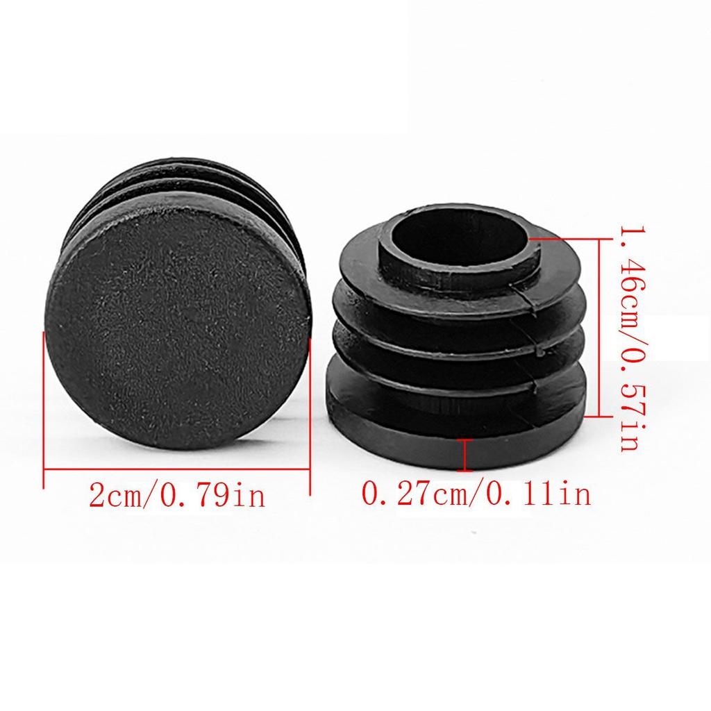 5pcs Circular Rubber Pipe Plug, Blade Type Plug, Furniture Iron Pipe Plastic Hole Plug