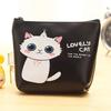 Cartoon Katze PU Leder Münztasche Reiner Reißverschluss Cartoon Süße Katze Münztasche Schlüsseltasche Geldtasche Damen Herren Geldbörse Kleine Brieftasche Kind