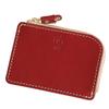 Thin Gusset ZIP Coin Original Tochigi Made In Genuine Red [Porco Rosso] Case, Leather, Japan, Leather, [sokunou]