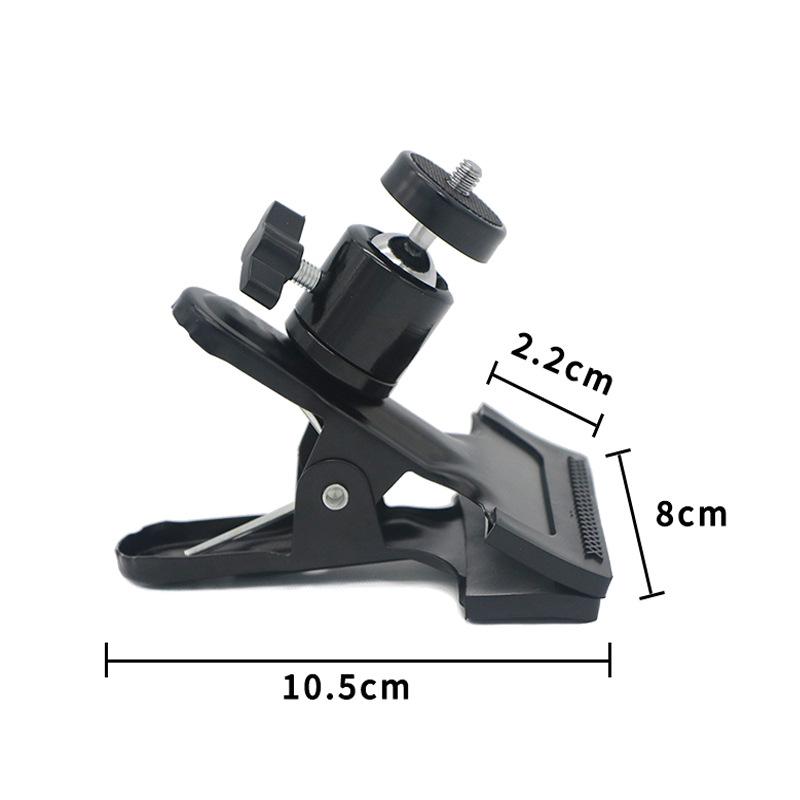 1Pcs Flash Holder Mount Half Metal Camera Clamp With 360 Swivel Photography Ball-Head 1/4" Threaded Screw For Camera Tripod Slr