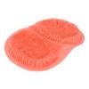Shower Foot Scrubber Silicone Skid Resistance Shower Foot Massager Mat with Strong Suction Cups for Men Women Red
