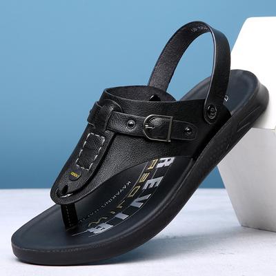Fashion Casual Flip-flops for Men Summer Soft Elastic Non-slip Sandals Outdoor Two-wear Beach Shoes Comfortable Lightweight Footwear