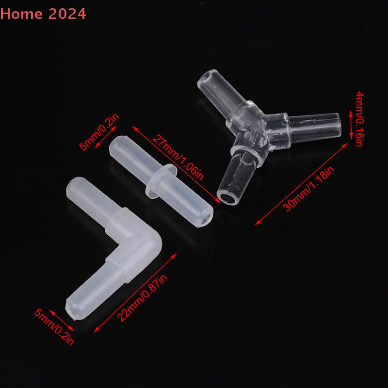 10 Peças Conectores de Mangueira de Ar para Aquário Juntas de Válvula de Plástico Adaptadores de Tubo de Ar Transparente para Tanque de Peixes Para Mangueira de Ar com ID de 4CM