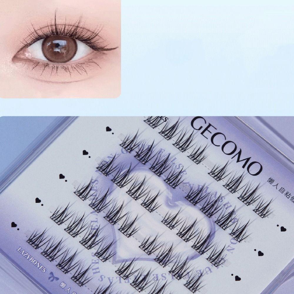 

Fluffy Glue Free False Eyelashes Lashes Extension Fake Eyelashes Bundles Women/Girls Purple 10-12mm
