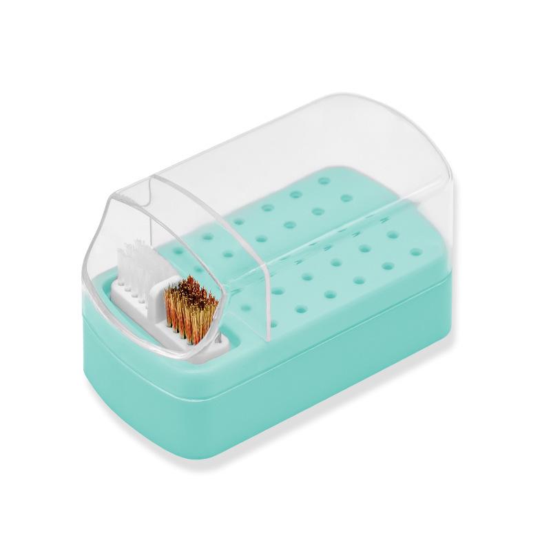 Nail Art Multifunctional Storage Box - 30-Slot Grinding Head & Brush Display Organizer