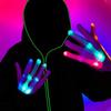 1 Pair Light Up Gloves Colorful 6 Mode Flash Soft LED Finger Gloves for Adults Halloween Cosplay Colorful Light