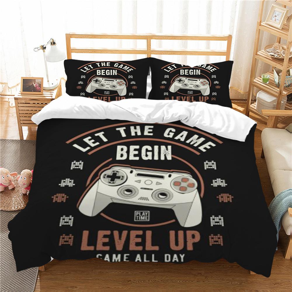 Home Bedclothes Hot Sale Kids Bedding Set Homes 3D Gamepad Design Duvet Cover Sets Pillowcase