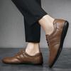 Fashion Business Office Leather Oxford Shoes Men Lace Up Adults Footwear Man Casual Shoe Classic Retro Style Daily Commute Casual Shoes