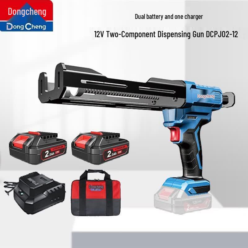 Dongcheng 12V Wiederaufladbare Doppelzylinder-Kartuschenpresse CN-Stecker (Adapter enthalten)