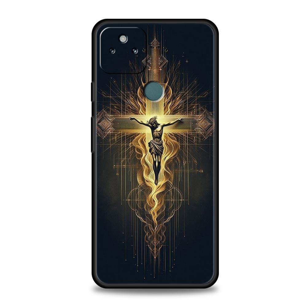 

Cross Pattern Element Design Phone Case Cover for Google Pixel 10 9 8 7 6 9A 8A 7A 6A Pro Shockproof Soft TPU 9 Pro XL Shell Bag Pixel 6A