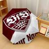 VfB Stuttgart FC Automatic 3‑Fold Umbrella 8‑Rib Windproof Folding Umbrella Sun Rain Protection For Outdoor Travel Daily Use