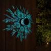 Solar Wall Light, 7 Color Changing Fence Light, Outdoor Projection Lamp, Waterproof Garden Lamp for Yard Patio Backyard Decor
