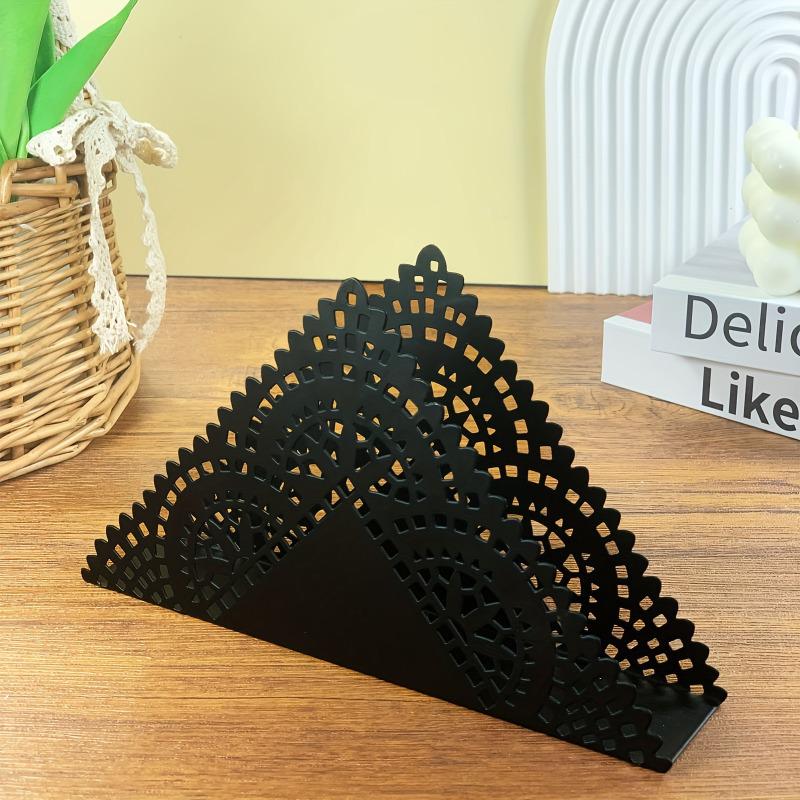 Black Tassel Napkin Holder: Decorative Desktop Tissue Holder, Christmas Black Napkin Accent