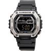 [Casio] CASIO Standard Digital Metal Face Men's Watch MWD-110H-8BV Dark Gray Black Inverted LCD Overseas Model [Parallel Import]
