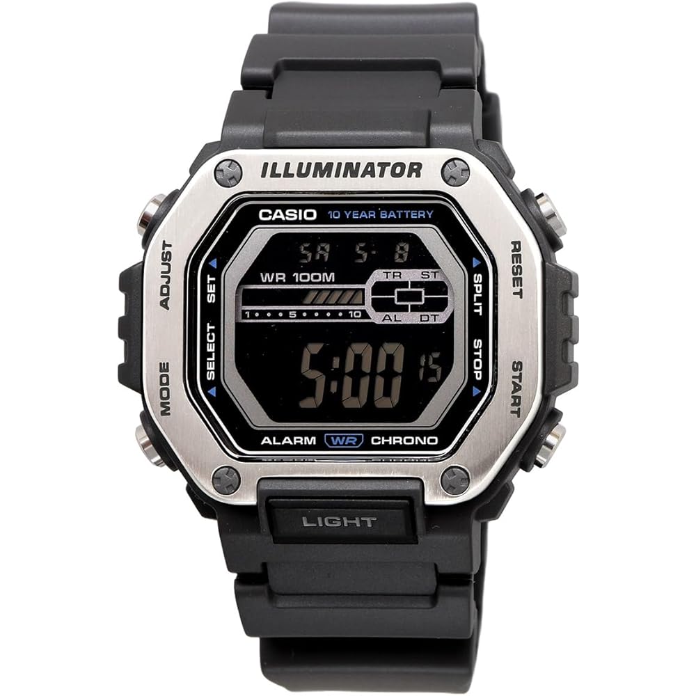 [Casio] CASIO Standard Digital Metal Face Men's Watch MWD-110H-8BV Dark Gray Black Inverted LCD Overseas Model [Parallel Import]