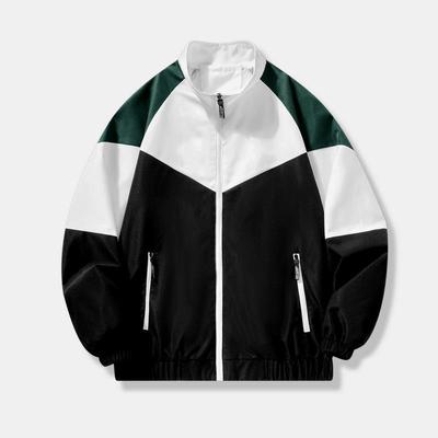 2023 Men's Breathable Color Block Stand Collar Casual Jacket - Spring & Autumn