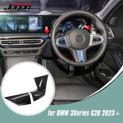 DRY Carbon Car Interior Central Display Screen Side Panel Cover Trim For BMW 3 Series G20 M340i LCI M2 G87 M3 Facelift  2024