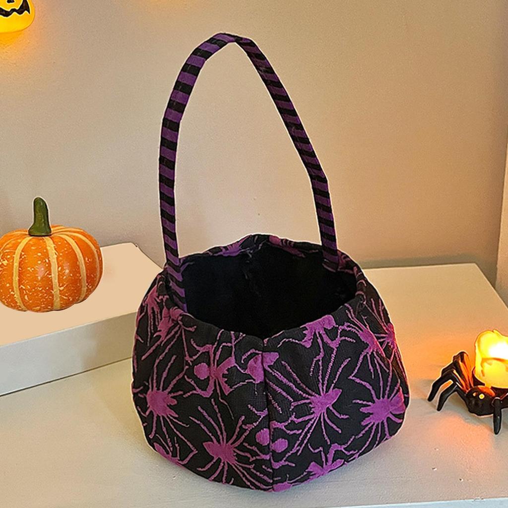 Halloween Bucket Children's Candy Basket Trick-or-Treat Bag Festival Decoration For Night Outdoor Adventures Kids Family Cosplay