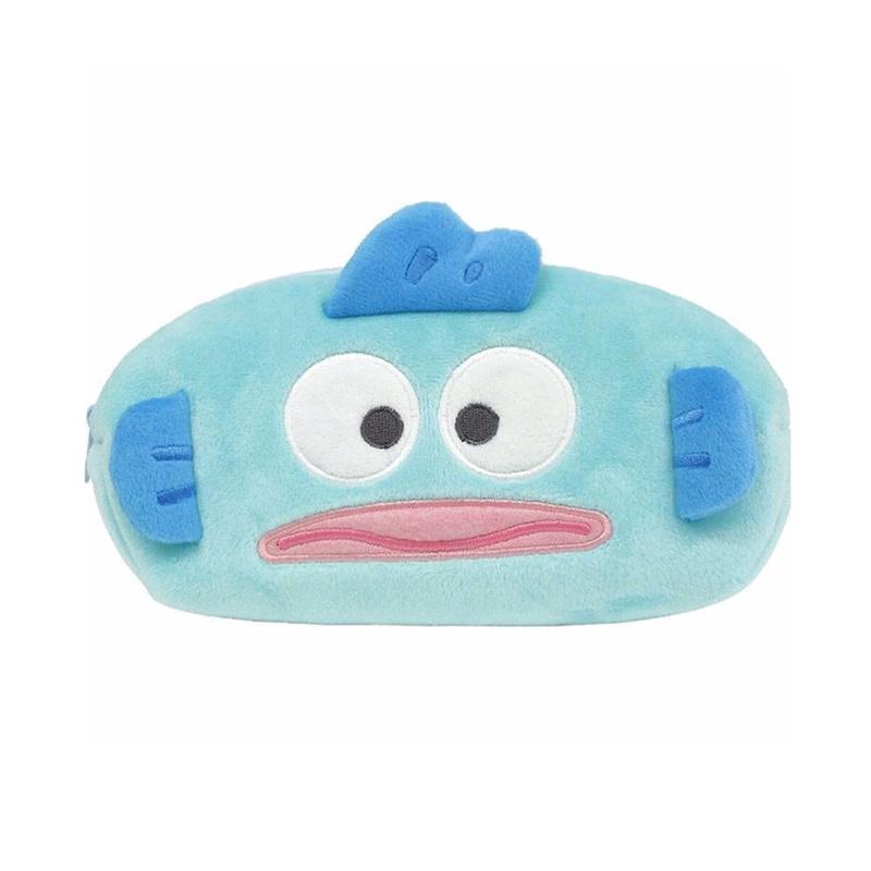Kawaii Pencil Case Hangyodon Cartoon Plush Student Pencil Case Large Capacity Cosmetic Storage Bag Girls Gifts