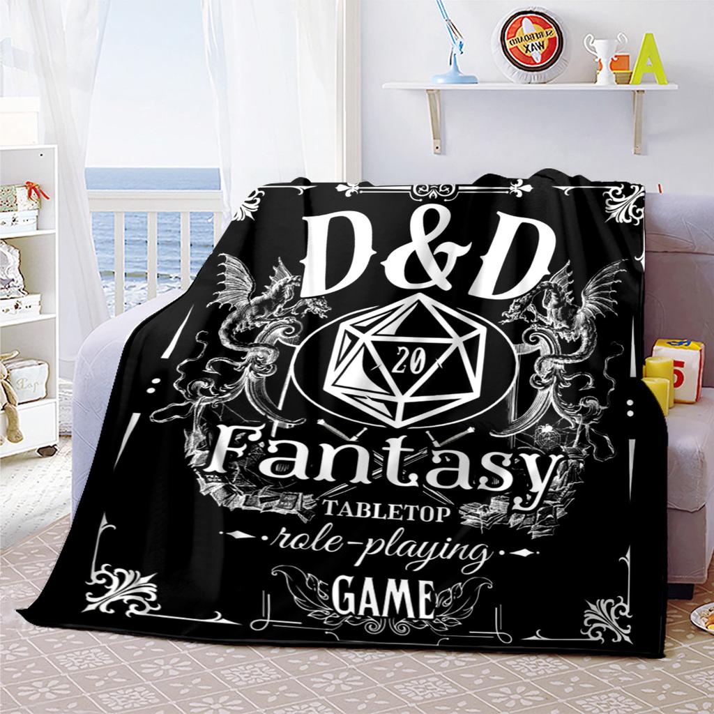 Coperta Dungeons Dragons Dadi Perfetta Per Tutte Le Stagioni Morbida Confortevole Divano Ufficio Pisolini Viaggi Regalo Festivo