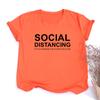 Social Distancing Letter Women Summer T Shirt You Re Too Close Funny Print Casual Tees Tops