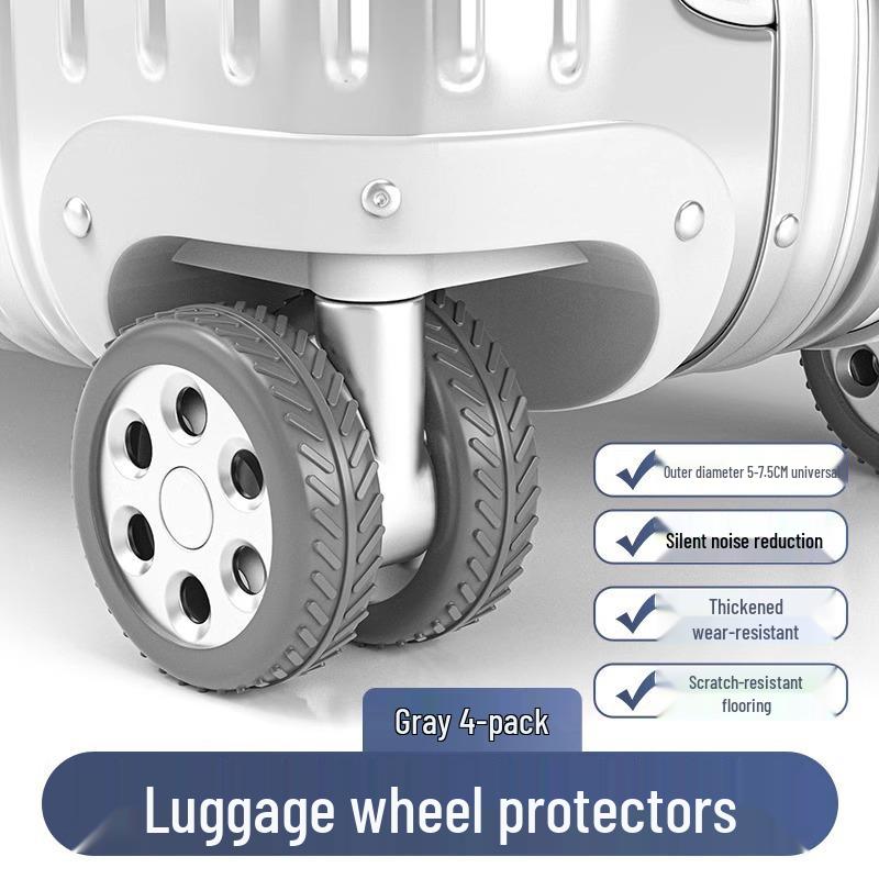 Silicone Silent Luggage Wheel Cover - Universal Replacement Accessory