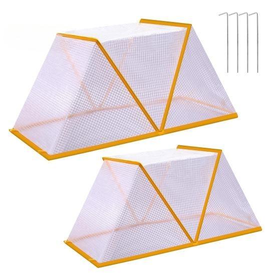 Garden Row Plant Protector Πτυσσόμενο Υπερυψωμένο Κήπος Κάλυμμα φυτωρίου φυτώριο με Ground Nails Vegetable Rows Guard Θερμοκήπιο για την προστασία των φυτών