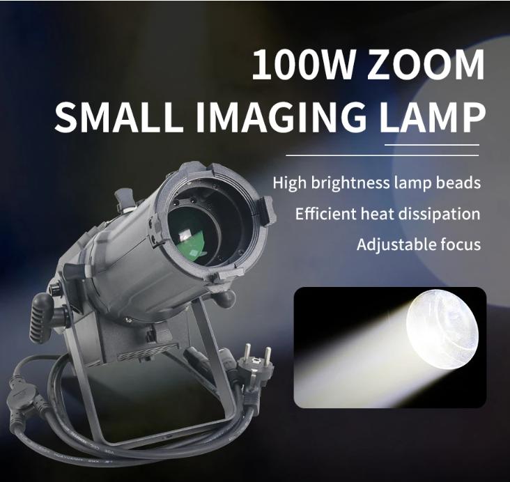 100W Imaging Light 2in1 Zoom Profile Surface Studio Gobo Spotlight Variable Zoom Ellipsoidal DMX LED Leko for Light Show DJ CLUB