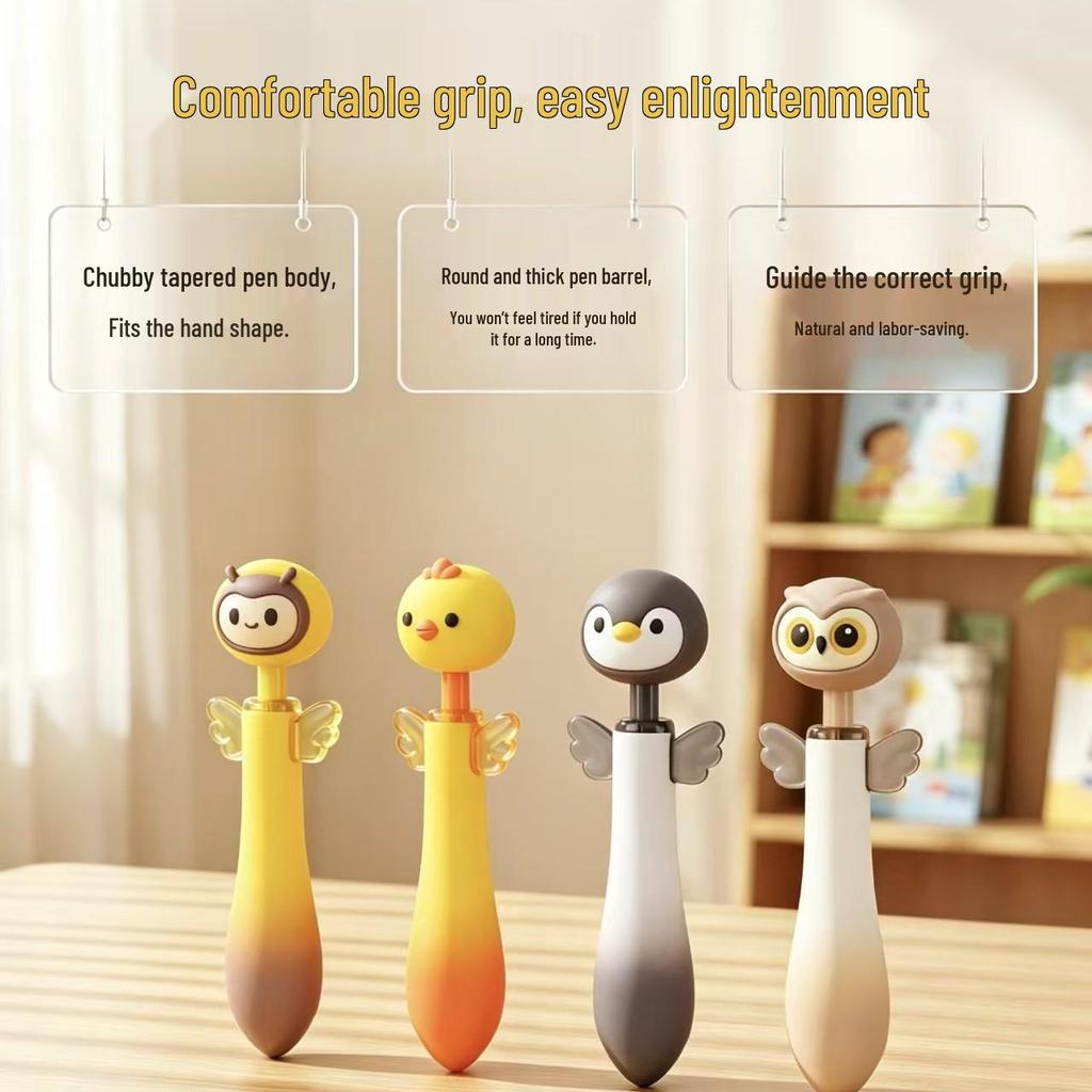 Adorable Cartoon Animal Ballpoint Pen with Clickable Wings – Customizable Signature Pen