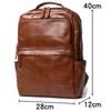 Retro First-Layer Cowhide Men'S Travel Backpack Women'S Leather Computer Backpack Large-Capacity Handbag