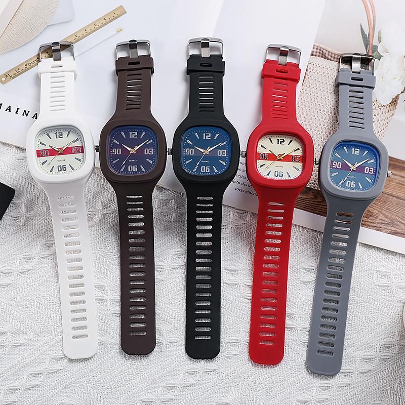 Fashion Women Watches Big Square Ladies Quartz Watch Women's Wristwatch Waterproof Silicone Strap Casual Female Clock Watch