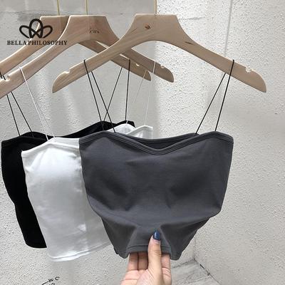 Innere Camisole-Weste, Frühlings-Backing-Shirt, Damen-Oberteil, weißes Beauty-Riemen-Brustpolster, umwickeltes Oberteil