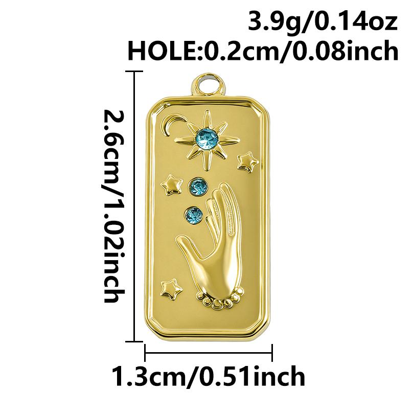 5pcs/Lot Turkish Evil Eye Hand Pendants For Jewelry Making Supplies Statement Charm Stainless Steel Pendant DIY Necklace Earring