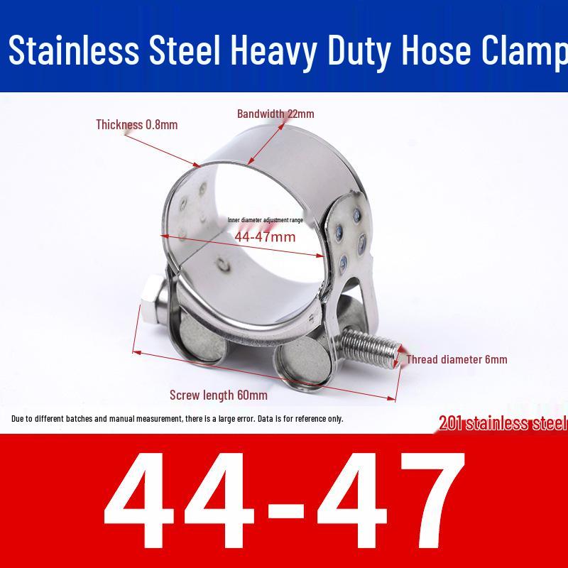 304 Stainless Steel European-Style Heavy-Duty Worm Drive Hose Clamp