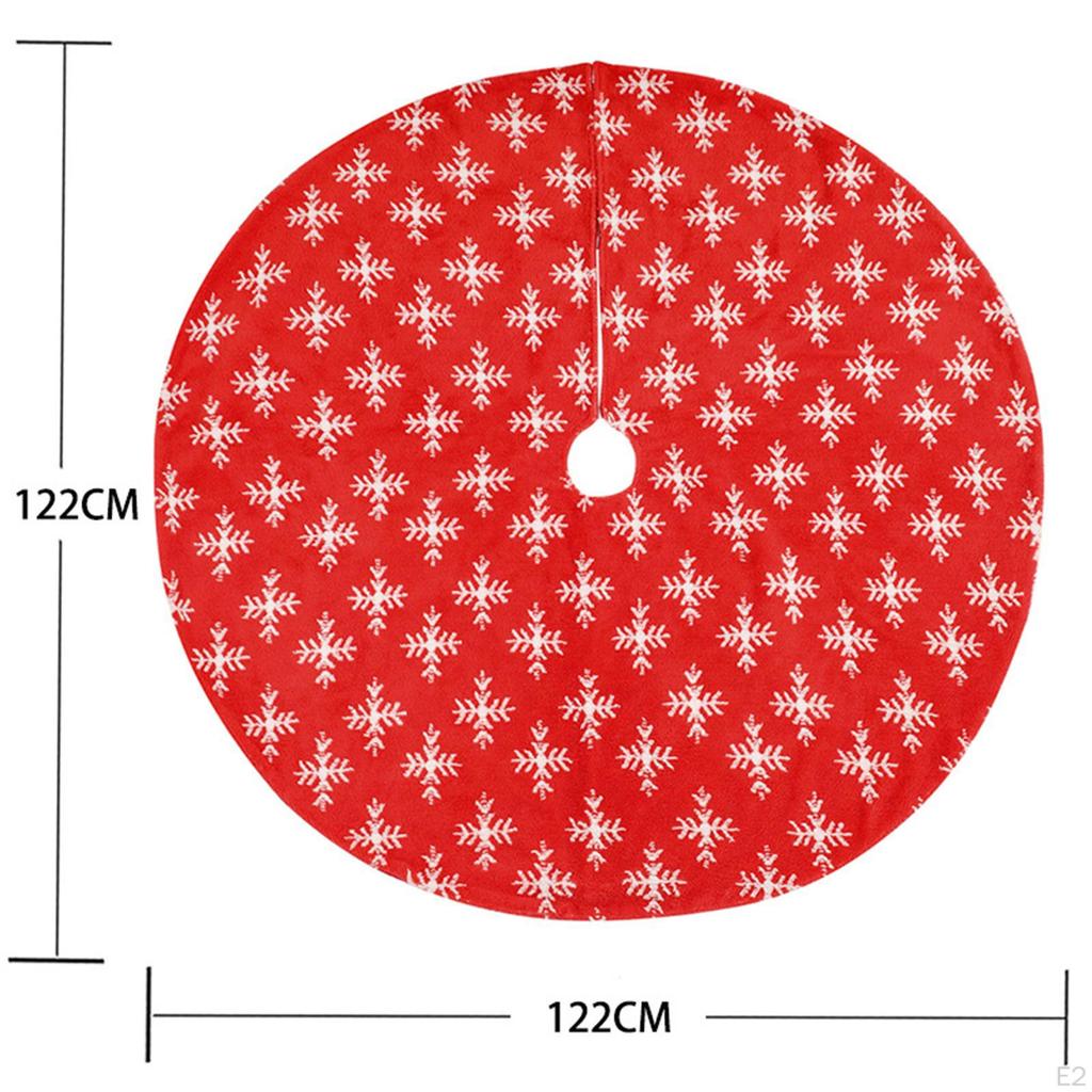 Christmas Tree Skirt Snowflack Pattern Soft for Indoor Festival