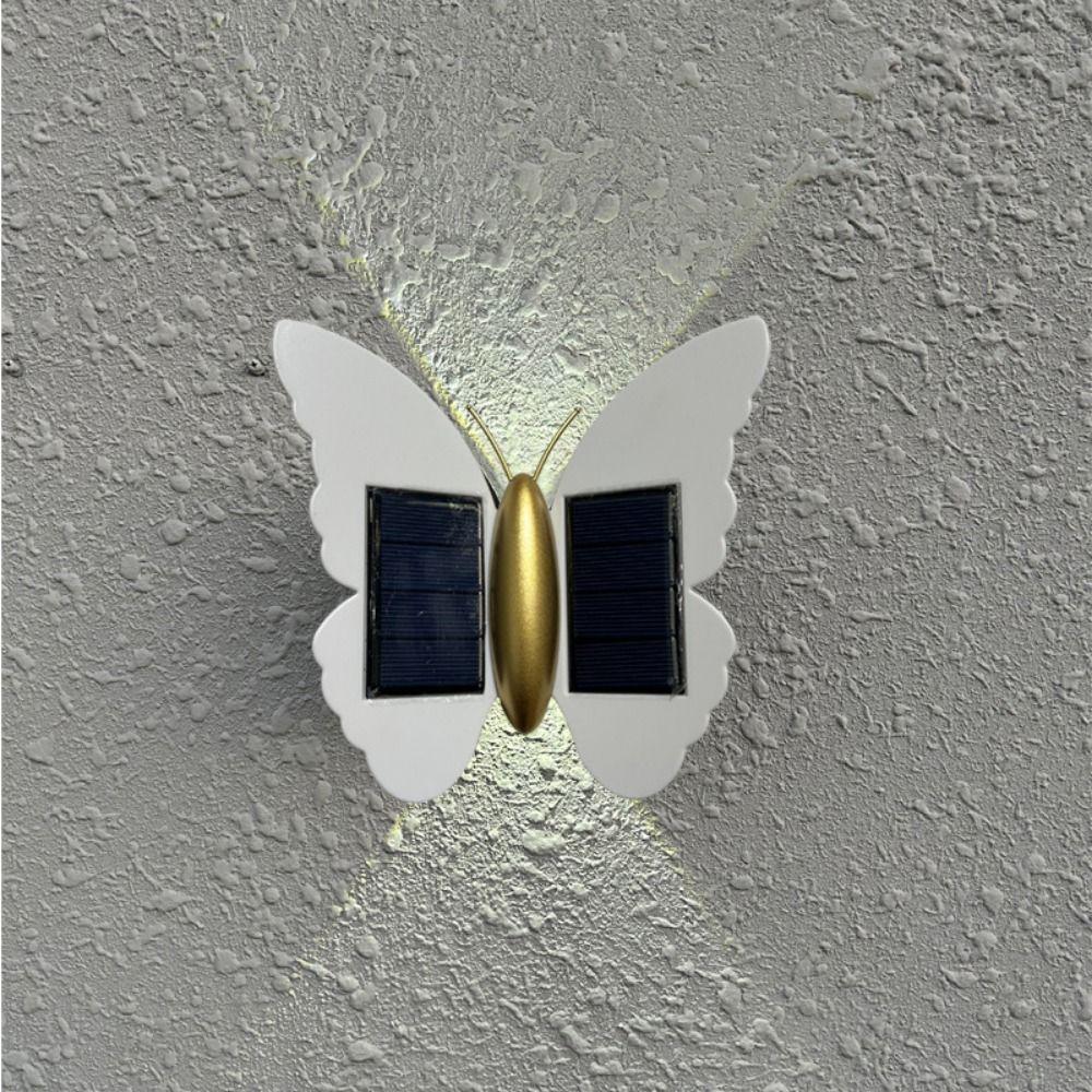 Butterfly Shaped Butterfly Solar Wall Light Auto On/Off Solar Powered LED Induction Lamp Automatic Operation Motion Sensor