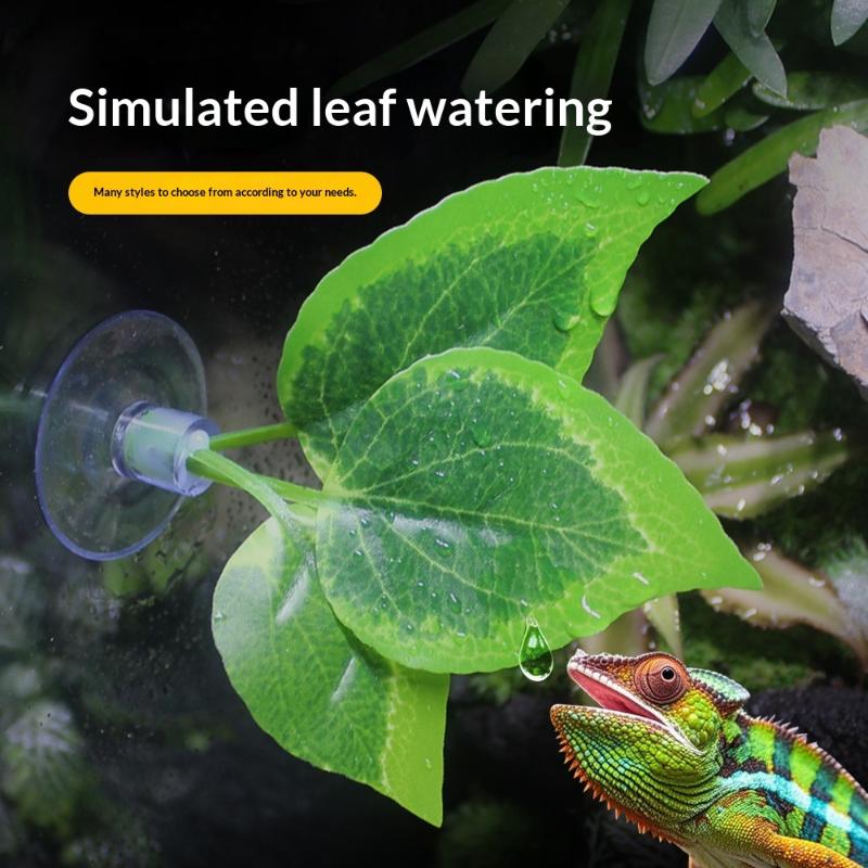 Reptile Climbing Leaf Artificial Plant Leaf Decoration Fish Tank Fish Spawning Rest Bed Decor Reptile Terrarium Habitat Decor