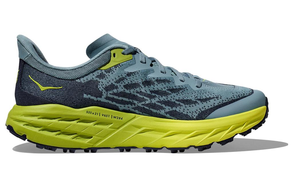 HOKA One One Speedgoat 5 Stone Blue Dark Citron 1123157-SBDCT