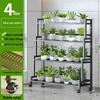 Modern Multi-Layer Wrought Iron Flower Stand & Storage Rack for Balcony & Living Room