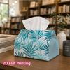 1pc, 2D Flat Printing, Tissue Box with Tropical Leaf Pattern, Suitable for Bathrooms, Living Rooms, Bedrooms, Dressing Tables, Coffee Tables, And Dini