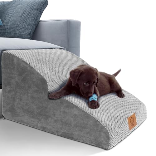 Masthome Dog Stairs, Dog Slope Stairs, Dog Steps, 2-Step Dog Steps, 5 Colors, Non-Slip Pet Steps, Safety Steps with Removable Cover, Pet Supplies for