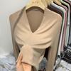 Temperament V-neck Long-sleeved T-shirt Women's Spring New Style High-end Pure Desire Sexy Slim Velvet Slim Bottoming Shirt