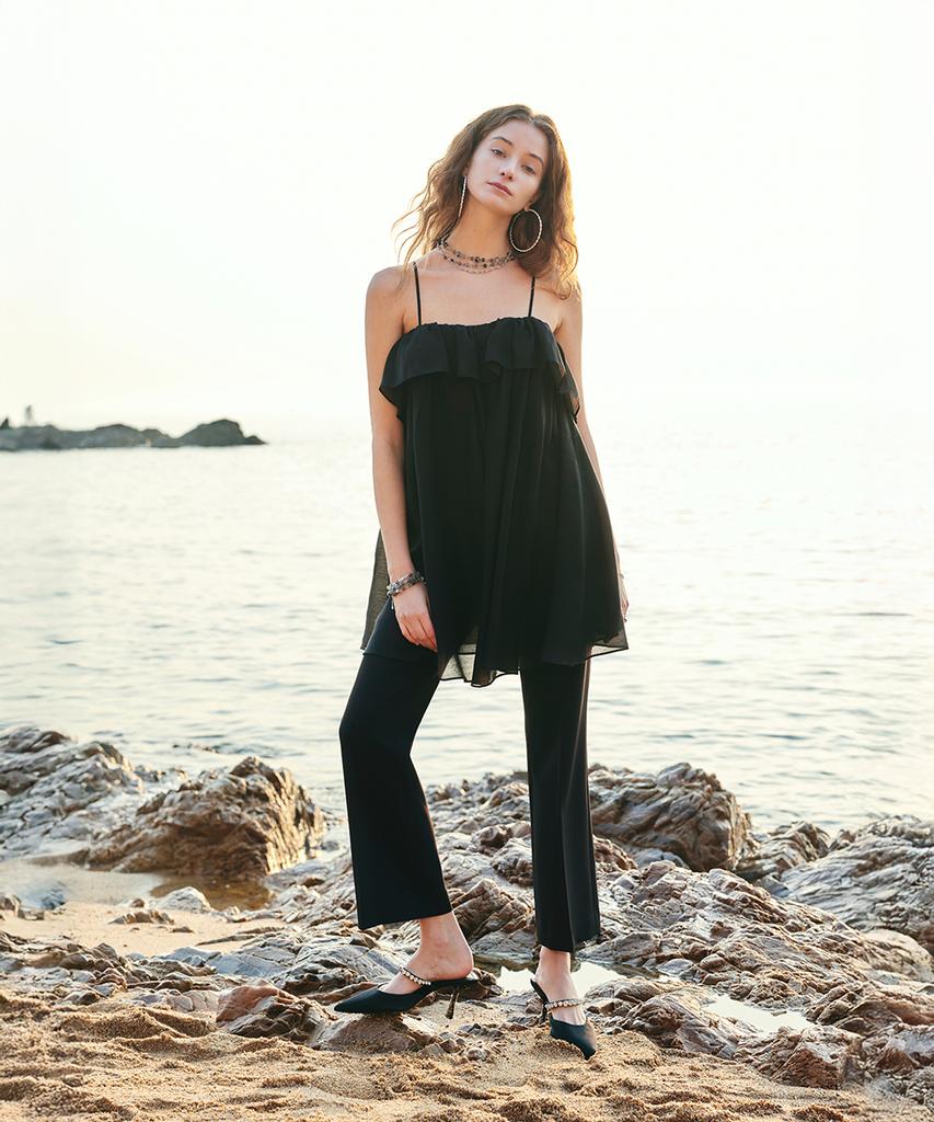 Aiseugadeuneiogongpal Ruffle Tea Dress_Black